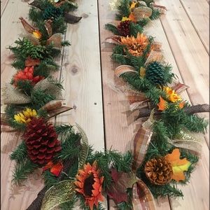 Colorful fall garland 9 foot long